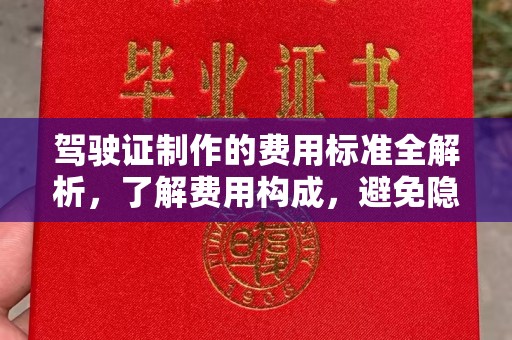 丰润驾驶证制作的费用标准全解析，了解费用构成，避免隐形消费